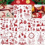 Konsait 12Pack Christmas Stencils Templates, Reusable Christmas Drawing Painting Template, Xmas Stencils for Greeting Cards, Albums, Scrapbook, Notebook, Journal, Wall Art Wood, Xmas Gift Home Decor