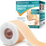 Silicone Scar Sheets (1.6”x150” Roll), Medical Silicone Scar Tape Roll, Scar Removal Sheets Works on Old & New Scars, Scar Treatment Sheets for All Skin Types, Safe and Effective for Scars and Keloids