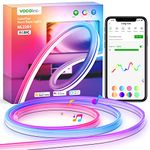 VOCOlinc RGBIC Neon Rope Lights, 10ft Smart Rope Lights Works with Apple Homekit, Alexa & Google, Music Sync, DIY Design, Waterproof LED Strip Lights for Bedroom Living Game Room Wall Decor