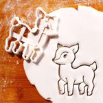 EROTNGO Enchanted Forest Baby Deer Cookie Cutter - Rustic Woodland Theme Baking Tool for Baby Showers and Christmas Parties