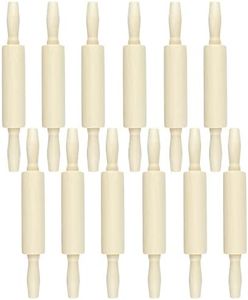 Miokun 12 Pack Wood Small Rolling Pin for Kids, 7.9 Inch Kids Rolling Pin for Home Kitchen (7.9 Inch)