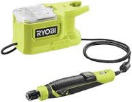 RYOBI - 18V mini multi-tool - 4400-23,000 rpm - tool-free accessory change - Comes with 15 accessories - RRT18-0, Grey Green and White