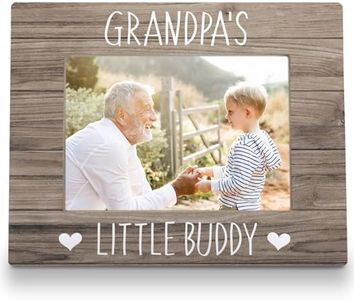 FLDAS Grandpa Picture Frame 8x10, Grandpa Gifts for Fathers Day, Grandpa Grandfather Gifts from Grandkids Grandson, Best Grandpa Gifts, Grandkids Photo Frame, Grandpa’s Little Buddy Photo Frame 5x7