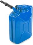 Wavian USA Authentic NATO Jerry Can and Spout System - Rust-Proof, EPA & CARB Compliant, Blue, 20 Litre, Wavian 5 Gallon Gas Cans for Gasoline