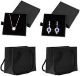 HIKPACKER Set of 2 jewellery boxes, jewellery box with 2 gift bags, jewellery box, restrained and unique, very suitable for jewellery storage