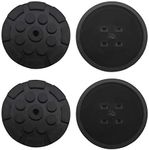 Micro Traders 4Pcs Rubber Arm Pads 11mm Hole Dia Universal Black Jack Lift Rubber Round Pads 120x17mm for Auto Car Truck Hoist Jacking Lift Accessories