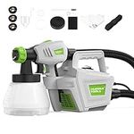 Huepar Tools SG800 Paint Sprayer, HVLP Electric Spray Gun (800W/1300ml/4 Metal Nozzles/3 Patterns/9.8ft Air Hose), for Home Interior and Exterior Walls, House Painting, Ceiling, Fence, Cabinet, Chair