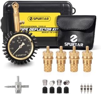 Spurtar Tire Deflator, 60 PSI Tire Pressure Gauge, Adjustable Tire Deflator Kit, Air Down Tire Deflators Offroad Accessories for Jeep, Car, Truck, Motorcycle, and ATV Tires