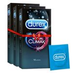 Durex Mutual Climax Condoms for Men & Women - 10 Count (Pack of 3) | Extra Dotted and Ribbed Condoms