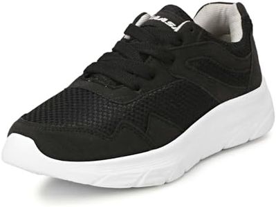 Kraasa TripStar Sports Shoes for Men | Latest Stylish Casual Sneakers for Men | Lace up Lightweight Shoes for Running, Walking, Gym, Trekking, Hiking & Party Running Shoes for Men Black UK 7