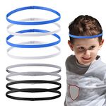 Boys Headband For Kids With Non-Slip Inner Silicone Ring, 8 PCS Nylon & Silicone Circumference 7.87" Sports Headband With Nylon Sweat Resistance Suitable For All Recreational Sports