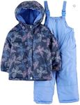 OshKosh B'Gosh 2-Piece Hooded Blue Butterflies Snowsuit for Baby and Toddler Girls (2T)