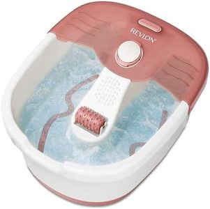 Revlon RVFB7021PUK Relaxing Bubbling Massage Pediprep Foot Spa with 9 Pieces Nail Care Set by Revlon