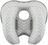 KAKIBLIN Baby Pillow for Head, 2 in 1 Infant Head Support Newborn Head Pillow Banana Neck Pillow for Baby, Baby Travel Pillow for Stroller Neck Support for Stroller or Bed,White Cloud