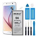 BEBAT Replacement Battery for Samsung Galaxy S6,4800mAh High Capacity New 0 Cycle Battery for Samsung Galaxy S6 SM-G920 G920V G920T G920A G920P G920I G920F S906L with Repair Tool Kits