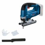 Bosch Professional 18V System Cordless Jigsaw GST 18V-125 B (with Bow Handle, Bevel cuts up to 45° Angles, 1 x Jigsaw Blade, dust Extraction Set)