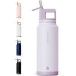 GROSCHE Alpine Flip n' Sip 40 oz Stainless Steel Vacuum Insulated Flask - Lavender Water Bottle- Coldest Water Bottle Straw Water Bottle, Travel or Gym Water Bottle, Leakproof