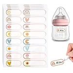 64pcs Baby Bottle Labels for Daycare, School Daycare Supplies Waterproof Name Labels Stickers for Kids Stuff, Personalized Daycare Labels Self-Laminating for Lunch Box, Clothing, Water Bottle