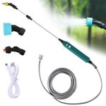 Electric Plant Sprayer, Electric Sprayer Wand Rechargeable Portable Garden Plant Sprayer with 3 Nozzles and 5M Hose Mister Sprayer for Yard Lawn Weeds Plants