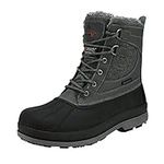 NORTIV 8 Men's Waterproof Winter Snow Hiking Boots Ankle High Boots,AVENUE,GREY/BLACK,13 UK /14 US