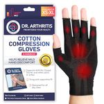 Doctor Developed Arthritis Gloves for Women & Men/Compression Gloves for Arthritis for Women & Men/Fingerless Gloves/Arthritis Pain Relief for Hands, With Doctor Handbook (1 Pairs, M)