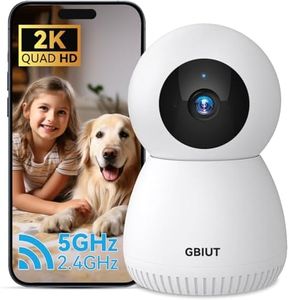 GBIUT Indoor Security Camera, 5G&2.4G Pet Camera Baby Monitor with Phone App, 2K HD Pan/Tilt WiFi Camera Surveillance Motion Sensor Night Vision, 2-Way Audio, Home Camera Indoor Works with Alexa