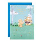 Hallmark Fathers Day Card, Forever Friends Bears, Barbeque, Cute, Dad, Father, Step Dad, Grandad, Blue, Green