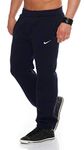 Nike Club Cuff Pants-Swoosh Men's Tracksuit Bottoms , 611459-473 , blue - Dark Obsidian/White, L