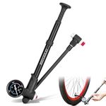 2-in-1 High Pressure Shock Pump - Bicycle Fork Pump/Bicycle Tyre Pump for MTB, Road Bike Fork and Rear Suspension, Portable Mini Pump with Bleed Button