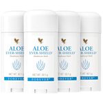 Forever Living Products Forever Aloe Ever Shield Deodorant stick, 92.1g, All day protection, Stain free, Vegetarian & Vegan friendly (bundle of 4)