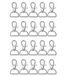 Dey 's Stationery Store 20 Pes Premium Metal Lobster Claw Clasps - Wide 1 Inch D Ring - 360 Swivel Clips Trigger Snap Hooks Lanyard Keychain by Specialist ID (Silver) (3)