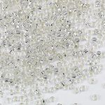 Bala&Fillic Clear Silver Lined Color 3mm Seed Beads About 3600pcs/100 Grams in Bag, 8/0 Glass Beads for Making Bracelet Necklace Jewelry (Clear Silver Lined)