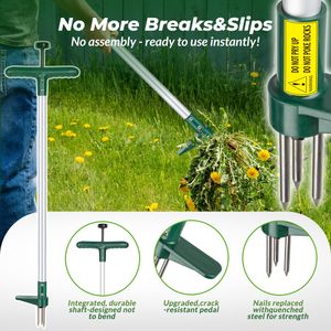 Walensee Stand Up Weed Puller – Long Handle Garden Tool with 3 Claws