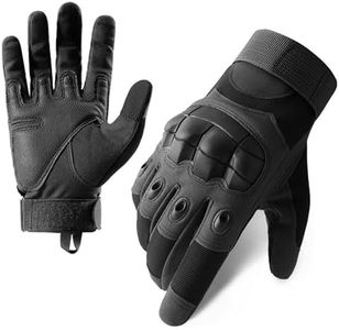 Nayubo Motorcycle Gloves for Men Women Cycling Gloves with Hard Shell Knuckle Protection Full-Finger Gloves for Outdoor Sports Riding Work Climbing Hiking Training (Black)