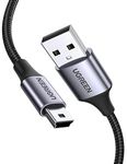 UGREEN Mini USB Cable Braided USB 2.0 to Mini B Cable Data Transfer & Charge Compatible with Blue Yeti, Sat Nav, Dash Cam, Hero 2/3 / 4, DAC, PS3 Controller, MP3/4 Player, PDA, Camera, Scanner (2M)