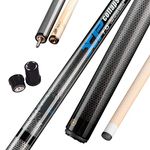 Collapsar XP02 Jump Break Cue Pool Sticks 58 Inch 3-Piece Maple Shaft Quick Release Joint 19.5 20 OZ (Blue, 19.5OZ)