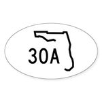 CafePress 30A Florida Coast Oval Bumper Sticker Car Decal