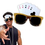 Party Propz Party Glasses for Men- 1pc Casino Theme Party Goggles | Party Eye Glasses | Funky Glasses for Adults | Funny Glasses | Casino Party Glasses | Card Party Goggles for Adult Night Party