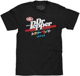 Tee Luv Men's Drink Dr Pepper Japan Soda Logo Shirt, Black, XL