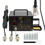 Aoyue 888A 2 in 1 Digital Hot Air Rework and Soldering Station, Black