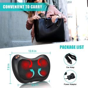 iKristin Shiatsu Neck and Back Massager – Deep Tissue Massage Pillow