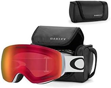 Oakley Flight Deck XM Snow Goggle (Matte White Frame/Prizm Torch Iridium Lens) with Large Goggle Soft Case