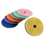 8pcs 4inch Stone Polishing Pads Diamond Wet Granite Stone Dry Polishing Pads Marble Concrete Polishing Disc Kit