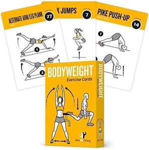 (8.9cm x 13cm , English Vol 1) - Bodyweight Exercise Cards Home Gym Workout Personal Trainer Fitness Programme Guide Tones Core Ab Legs Glutes Chest Bicepts Total Upper Body Workouts Callisthenics Training Routine