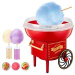 Candy Floss Machine Maker, 500W Cotton Candy Machine Maker, Red Vintage Design, Party Gift for Children and Adult Fairground Style Cotton Candy