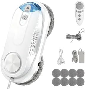 KKI Window Cleaning Robot, Auto Window Cleaner Robot, Dual Spray, Max 3200Pa, 3 Cleaning Modes & Edge Detection, Remote Control for High-Rise Windows Outside/Inside,85ml Tank, X3 (White)