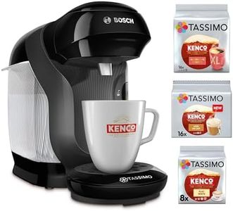 Tassimo by Bosch Style Friendly Pod Coffee Machine with 40 Kenco Drinks Starter Bundle, TAS112EGBC - Black