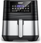 Innsky Air Fryer XL 5,5L,【2024 Upgraded】11 in 1 Oilless Hot Air Fryers Oven, Easy One Touch Screen with Preheat & Delay Start, Airfryer 1700W for Air Fry, Roast, Bake, Grill, 32 Recipe Book