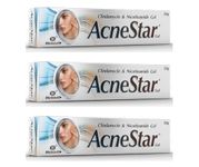 Acnestar Gel| Anti-inflammatory | Anti-bacterial | For Acne, Pimples, Whiteheads And Blackheads | (22 gm x Pack of 3)