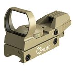 CVLIFE 1X22X33 Red Green Dot Gun Sight Scope Reflex Sight with 20mm Rail